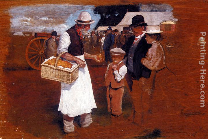 A Sketch For Whitsuntide - A Gala Day painting - Sir Alfred James Munnings A Sketch For Whitsuntide - A Gala Day art painting